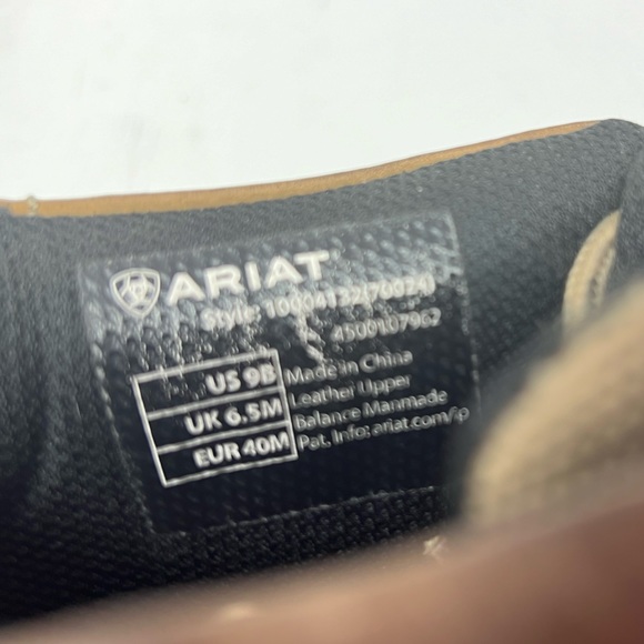 ARIAT Women’s Terrain Boot Taupe Brown Leather Outdoor Riding 10004132 Size 9B - Picture 10 of 12